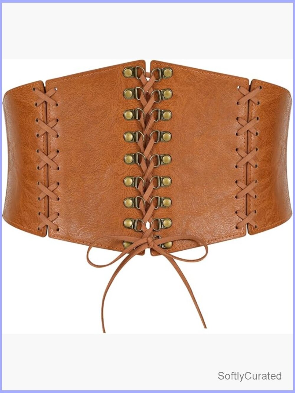 Women's Elastic Wide Corset Belt Lace-Up Waist Cincher